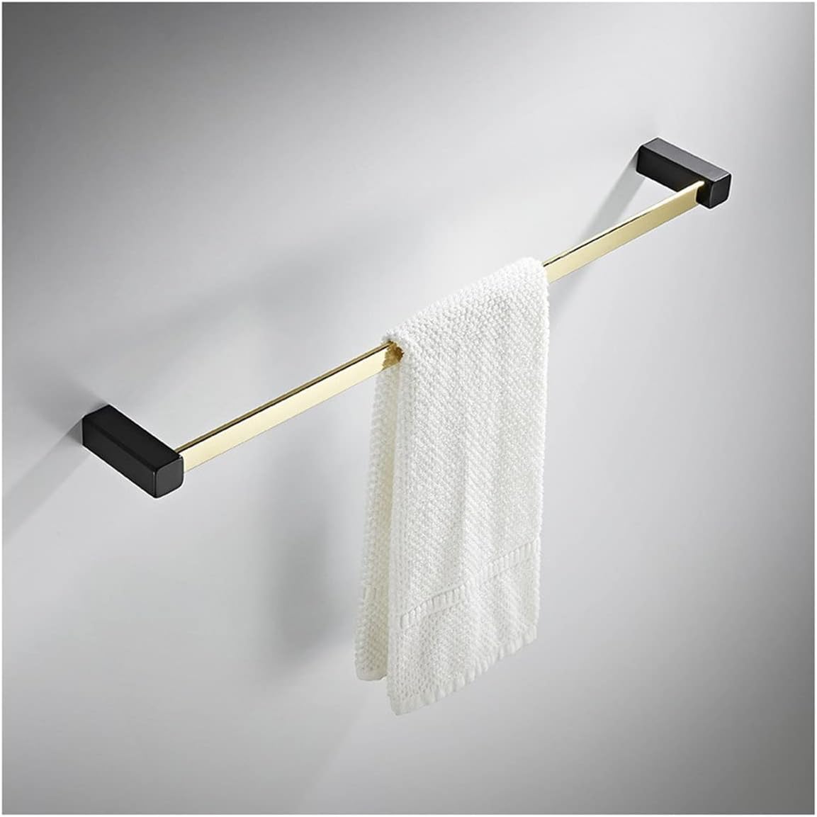 ZTBH Bathroom Hardware Sets Gold and Black Towel Hanger, Towel Holder, Paper Holder, Towel Ring, Tooth Brush Holder, Soap Dish Bathroom Hardware Towel Set (Color : Towel bar)