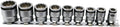 Ko-ken RS2455AS/9 1/4 Sq. Dr. 12 point NUT GRIP Socket Set 7/32-9/16-9 pieces