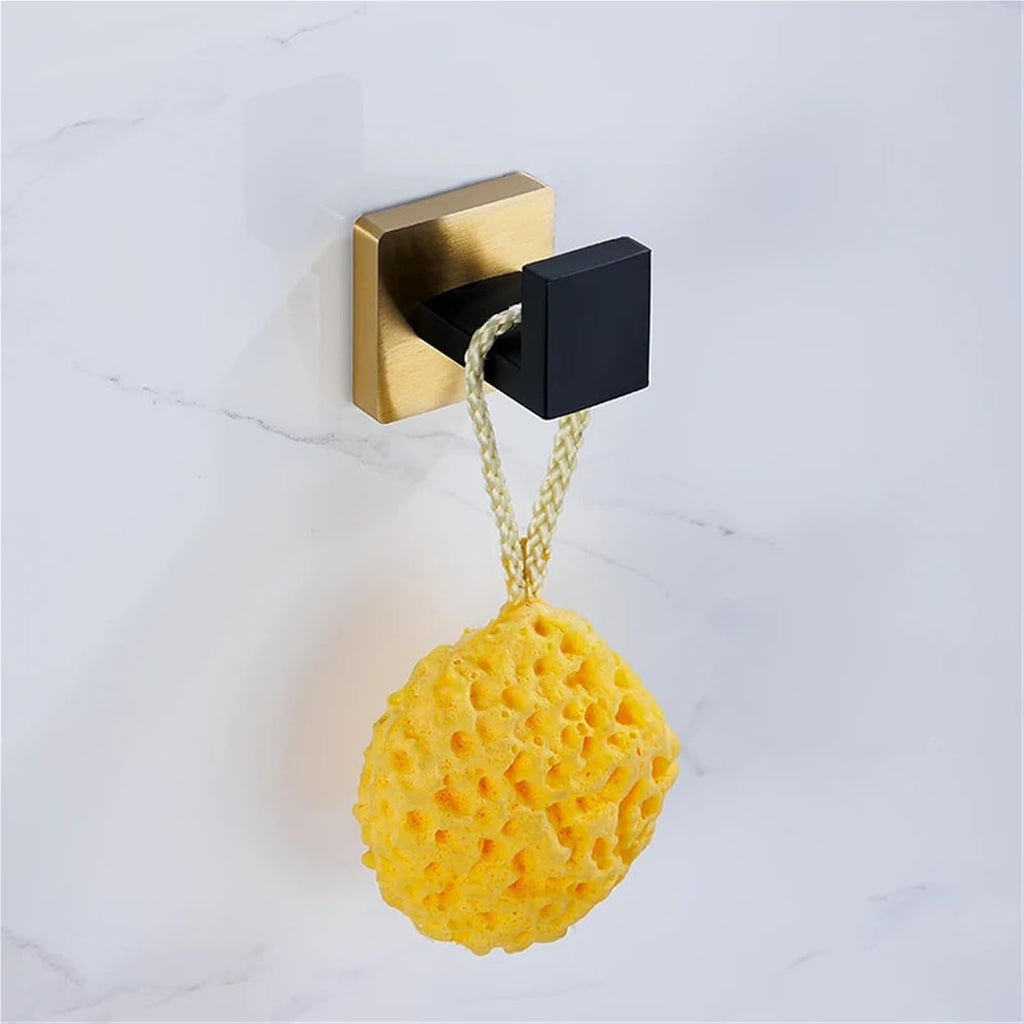 Black Gold Bathroom Hardware Set Wall Mount Stainless Steel Towel Bar Ring Paper Holder Robe Hook Accessories(GD-Towel Ring)