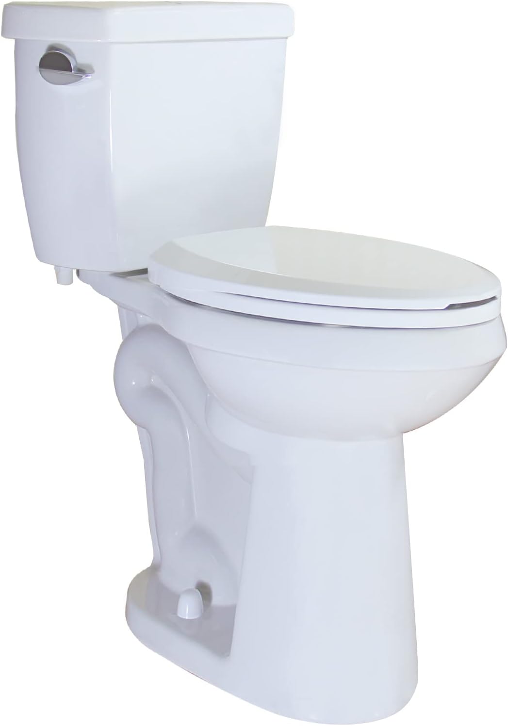 WinZo WZ5888U Elongated Two Piece Toilet 21.25-inch Extra Tall Bowl 1.28 Single Flush Comfortable For Seniors Tall Family 12' Rough-in Bathroom,White