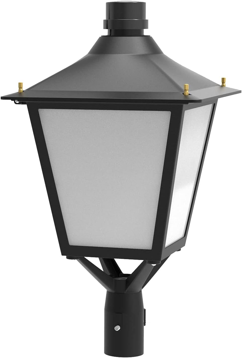 LED Post Top Pole Light - 30W Outdoor Pathway and Street Area Fixture - 3000K 4000K 5000K Dimming - Dusk to Dawn Lighting Fixture for Yard, Garden, Courtyard