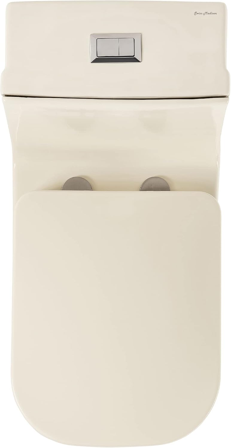 Swiss Madison Concorde One Piece Square Toilet Dual Flush 1.1/1.6 gpf in Bisque