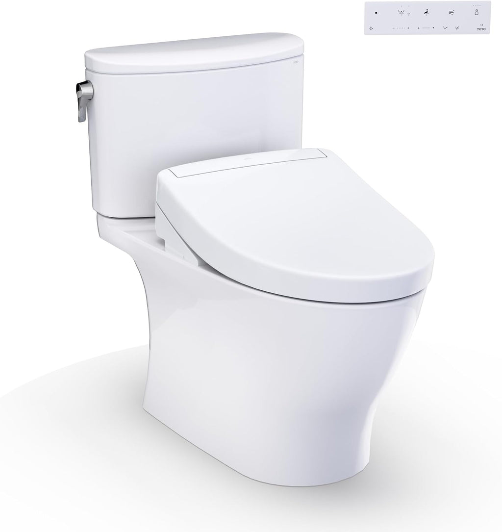 TOTO® WASHLET®+ Nexus® Two-Piece Elongated 1.28 GPF Toilet with S5 Bidet Seat, Cotton White - MW4423446CEFG#01