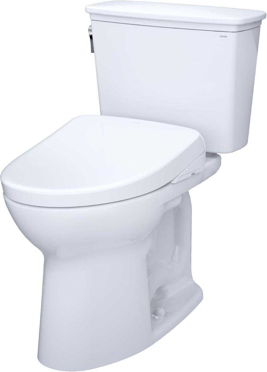 TOTO® Drake® Transitional WASHLET®+ Two-Piece Elongated 1.28 GPF Universal Height TORNADO FLUSH® Toilet and S7 Bidet Seat with Auto Flush, Cotton White - MW7864726CEFGA.10#01