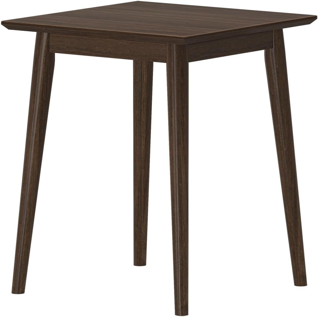 Plank+Beam Mid Century Modern Square Side Table, Couch Side Table, Small End Table for Office Space, Wooden Accent Table, Walnut