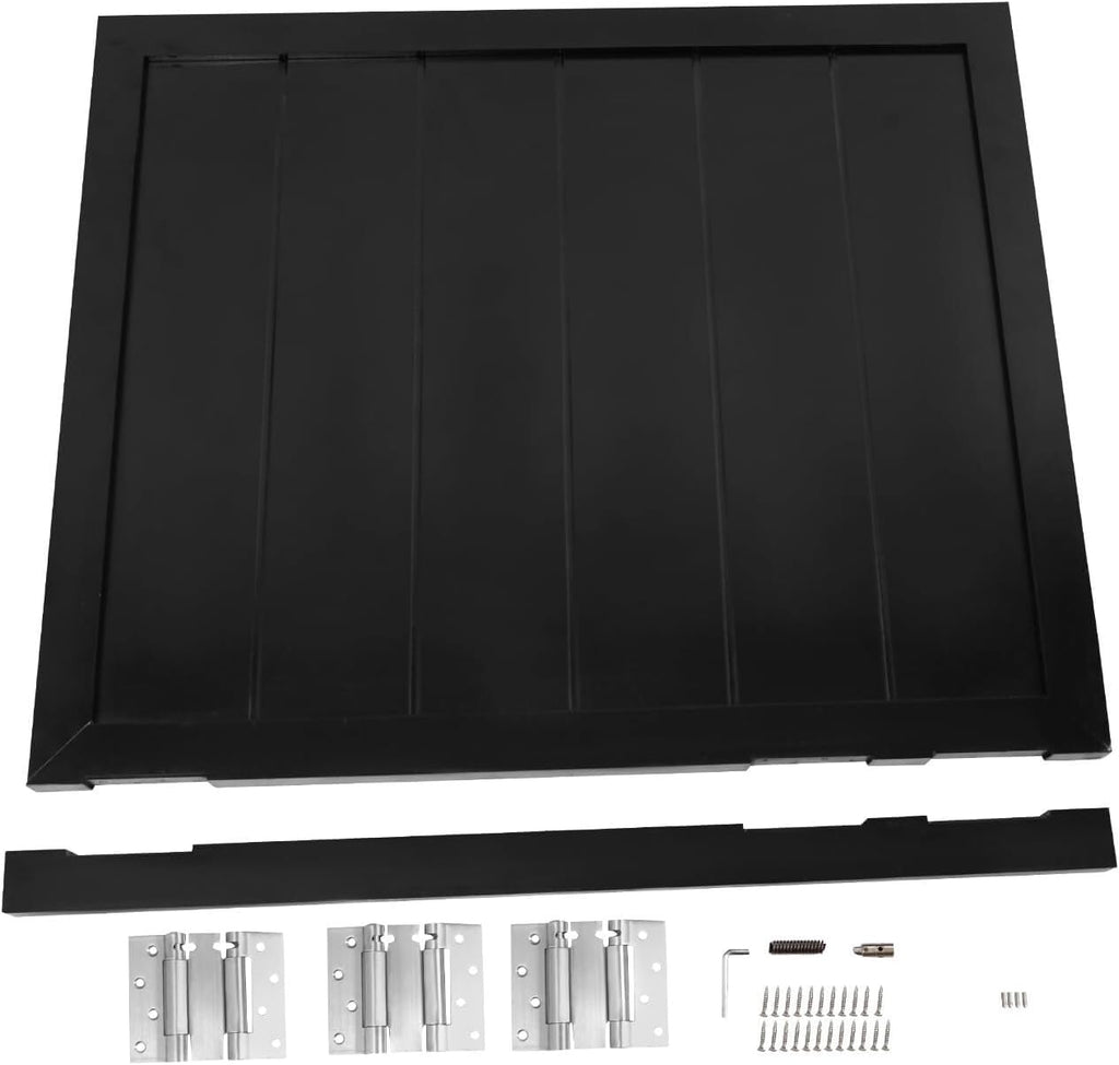 Swinging Cafe Door,Pine Wood Saloon Door Includes Hinges, Single Half Doors for Kitchen Shop Entrance Partition Pub(Black,31.5x35.4in)