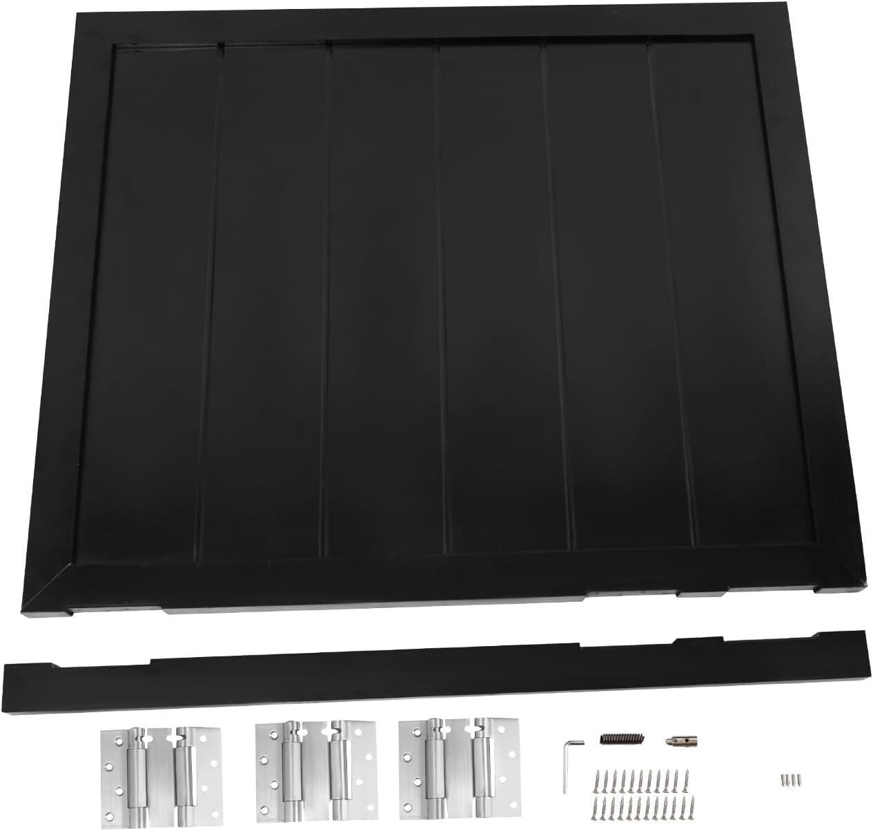 Swinging Cafe Door,Pine Wood Saloon Door Includes Hinges, Single Half Doors for Kitchen Shop Entrance Partition Pub(Black,31.5x35.4in)