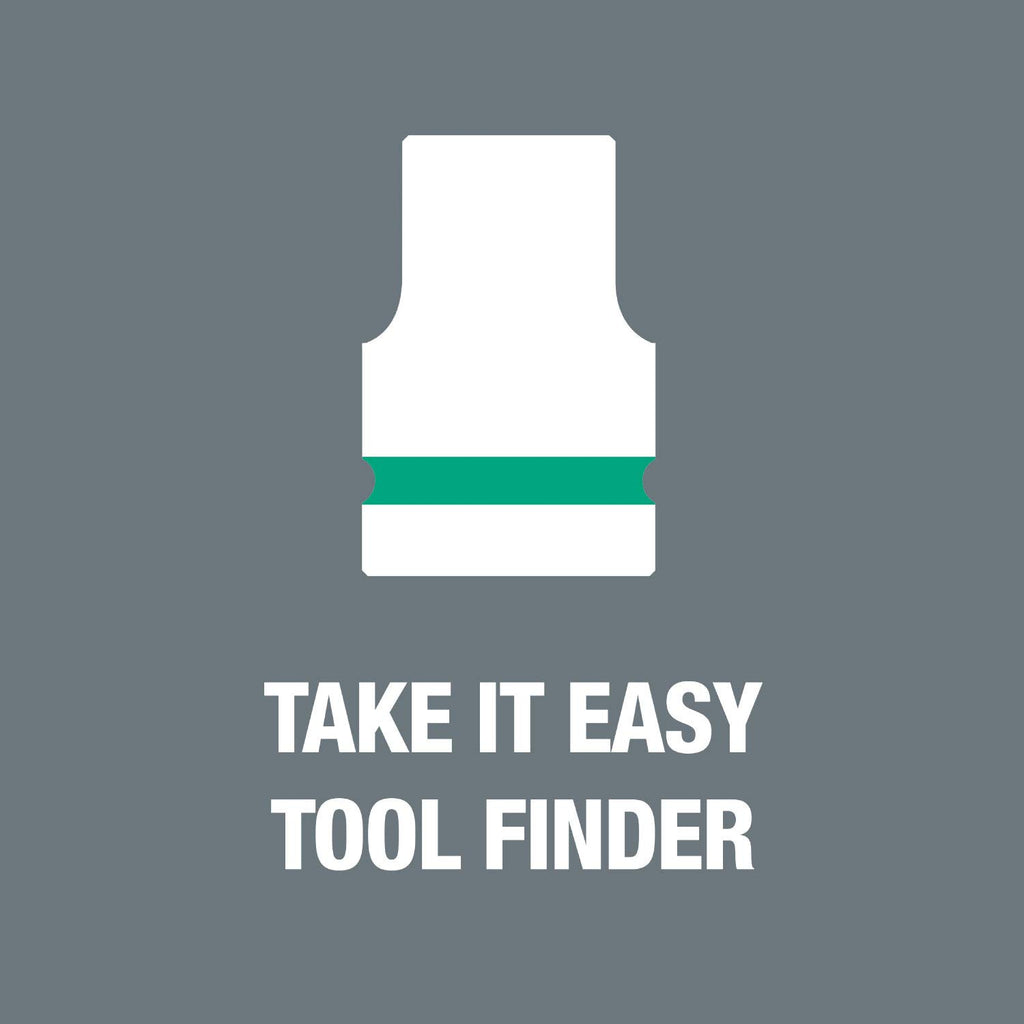 Wera 05004210001 8740 C HF 2 Zyklop bit socket set with 1/2' drive, with holding function, 6 pieces