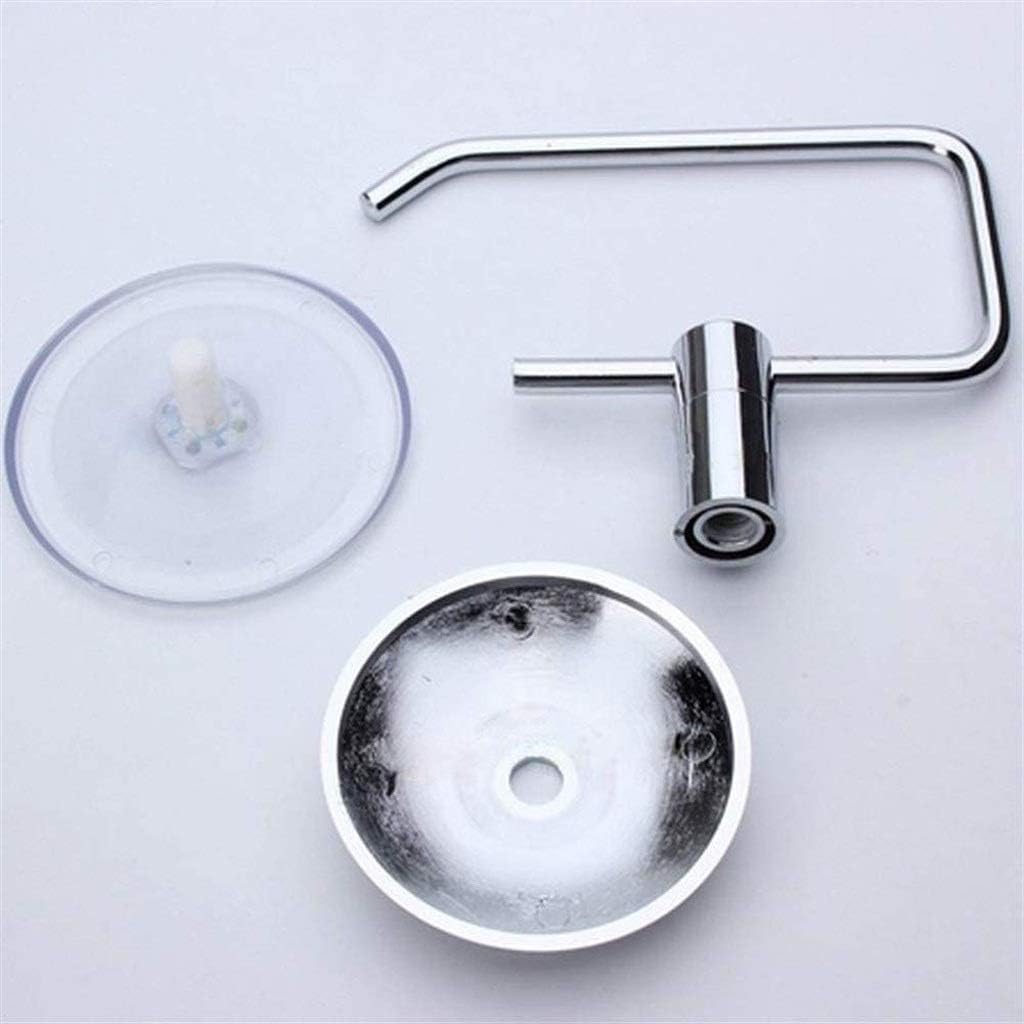 Suction Cup Paper Towel Holder Chrome Plated Stainless Steel Bar for Bathroom Kitchen