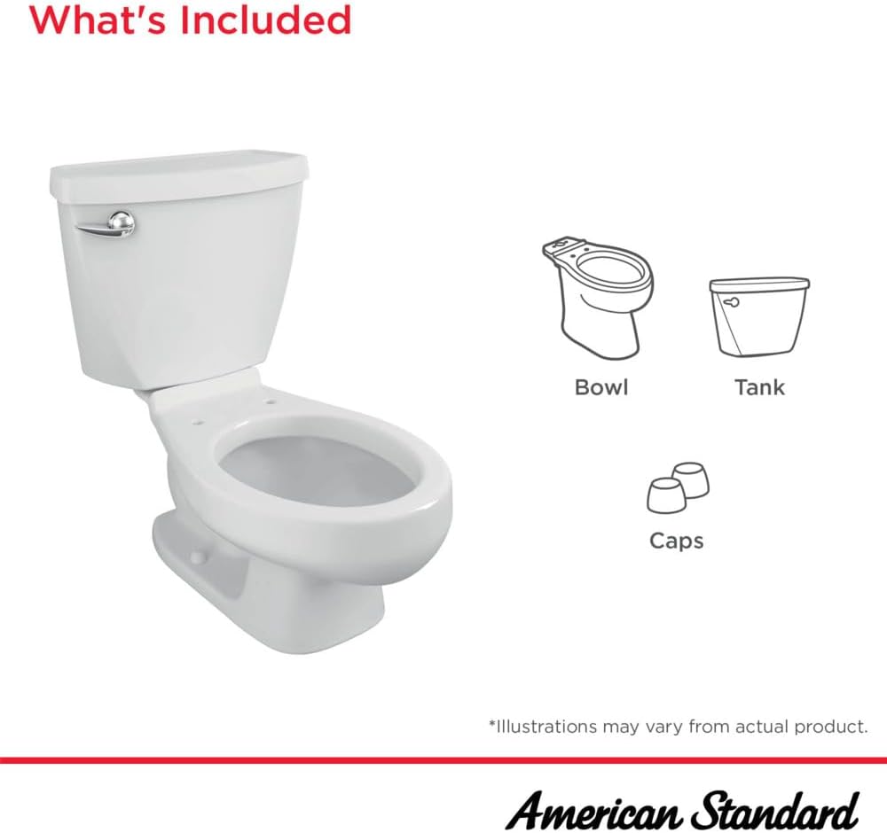 American Standard 2315228.020 Baby Devoro FloWise 10-Inch High Round Front Toilet, (Seat Sold Separately)