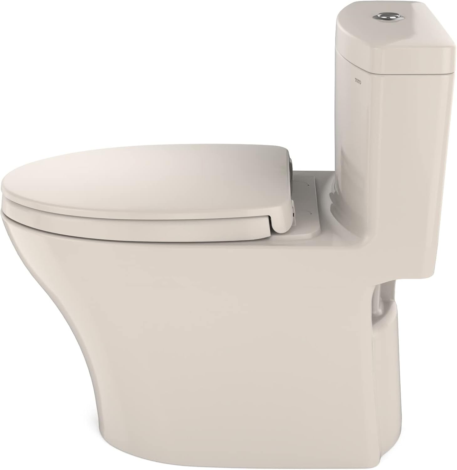 TOTO® Aquia® IV One-Piece Elongated Dual Flush 1.28 and 0.9 GPF Universal Height, WASHLET®+ Ready Toilet with CEFIONTECT®, Sedona Beige- MS646124CEMFGN#12