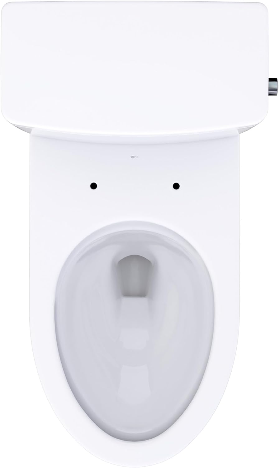 TOTO® Glaston™ 1G® Two-Piece Elongated 1.0 GPF Universal Height Toilet with Right-Hand Trip Lever and CEFIONTECT®, Cotton White - CST472CUFRG#01
