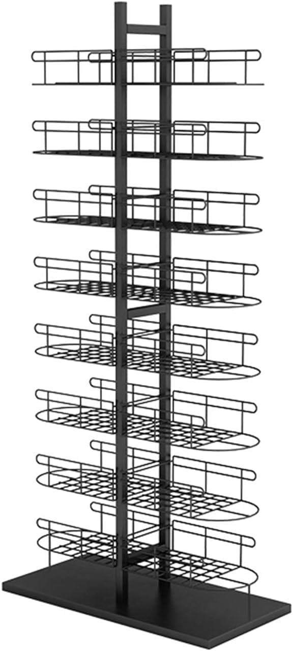 Hat Rack Stand,Floor Standing Store Display Stand,8 Tier Hat Rack Baseball Cap Rack,Modern Headwear Wig Rack,Double-Sided Metal Storage Artifact for Commercial Boutique Retail Clothin,A