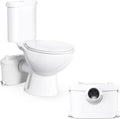 Simple Project Macerating Toilet With 600W Pump, Upflow Toilet System With 4 Water Inltes - Upflush Toilets For Basement With Macerator Pump - Two-piece Macerating Toilets System