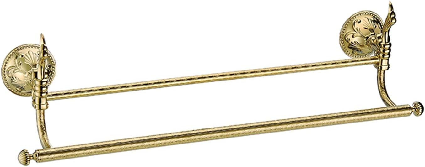 KETTEL Luxury Gold Bathroom Accessories ，Antique Bathroom Shelves Accessories ，Towel Bar Accessories,Bathroom Hardware (Color : Single Towel Bar)