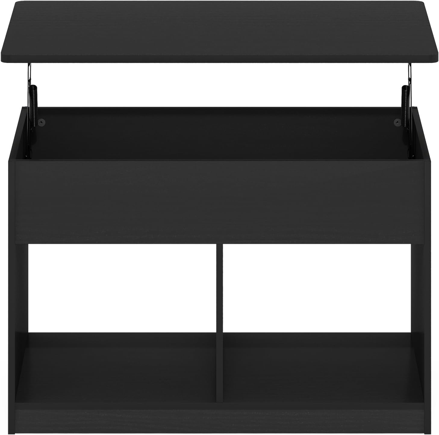 Furinno Jensen Lift Top Coffee Table with Storage Shelf and Hidden Compartment, for Living Room, Dark Americano