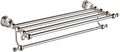 Bath Towel Bars Luxury Towel Rack, Wall Mounted Bathroom Accessories, Crystal Solid Brass Bath Hardware Chrome Towel Holder Towel Holder
