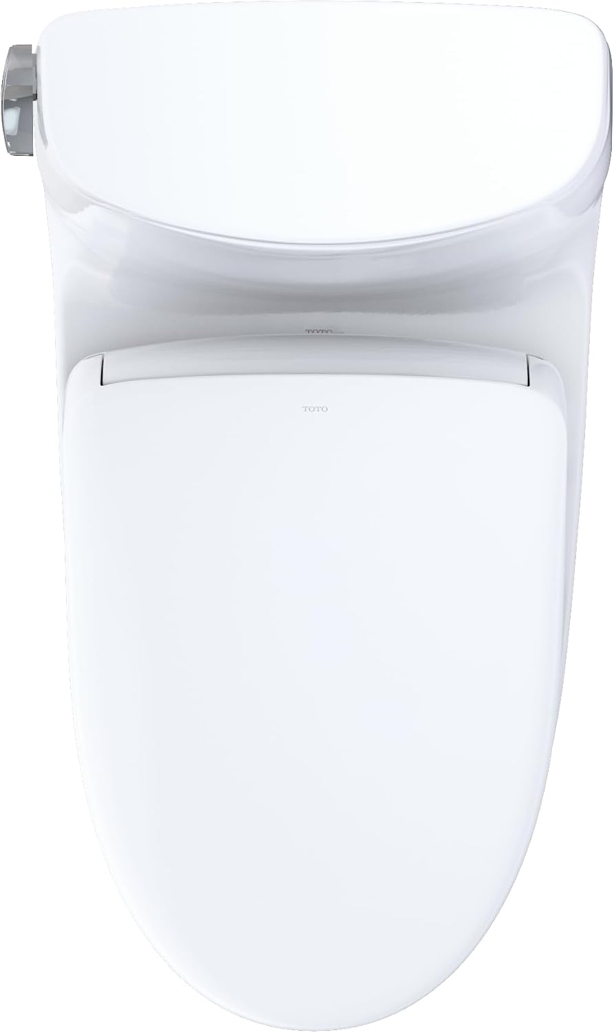 TOTO® WASHLET®+ Carlyle® II One-Piece Elongated 1.28 GPF Toilet with Auto Flush WASHLET®+ S7 Contemporary Bidet Seat, Cotton White - MW6144726CEFGA#01