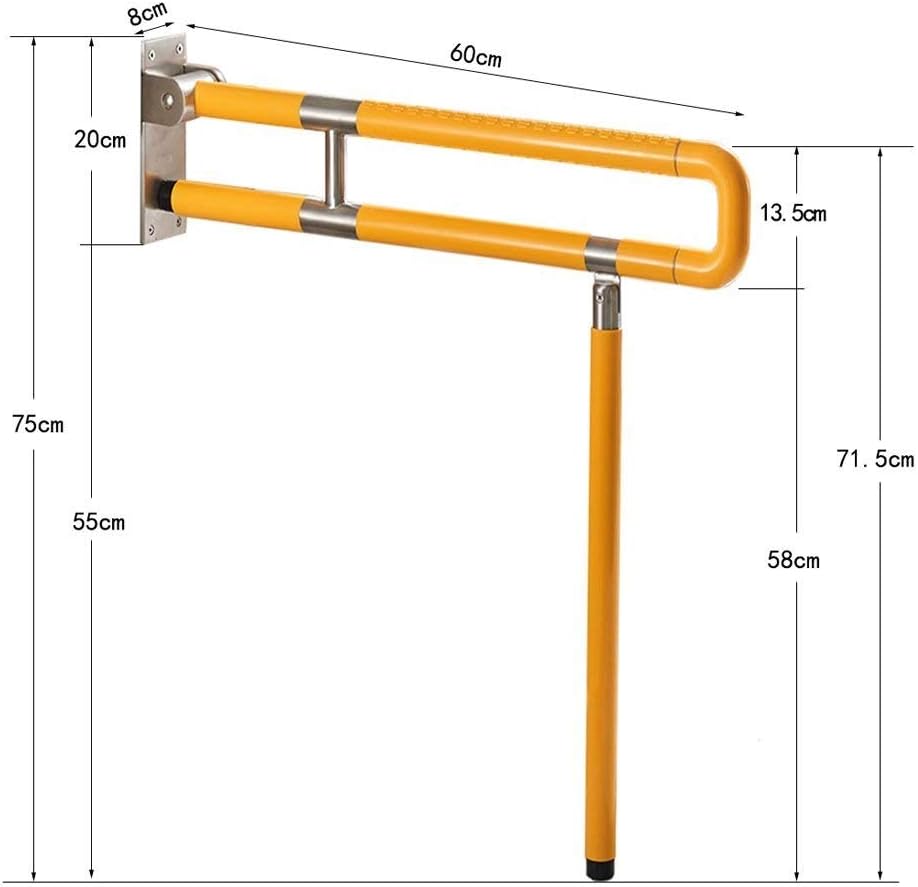 Grab Bars Handle Safety Support Hand Rails Bathroom Handrail Suction Cup Stainless Steel Grab Bar Safety Ar Wall-Mounted White/Yellow Safety Armrest Ar Wall-M