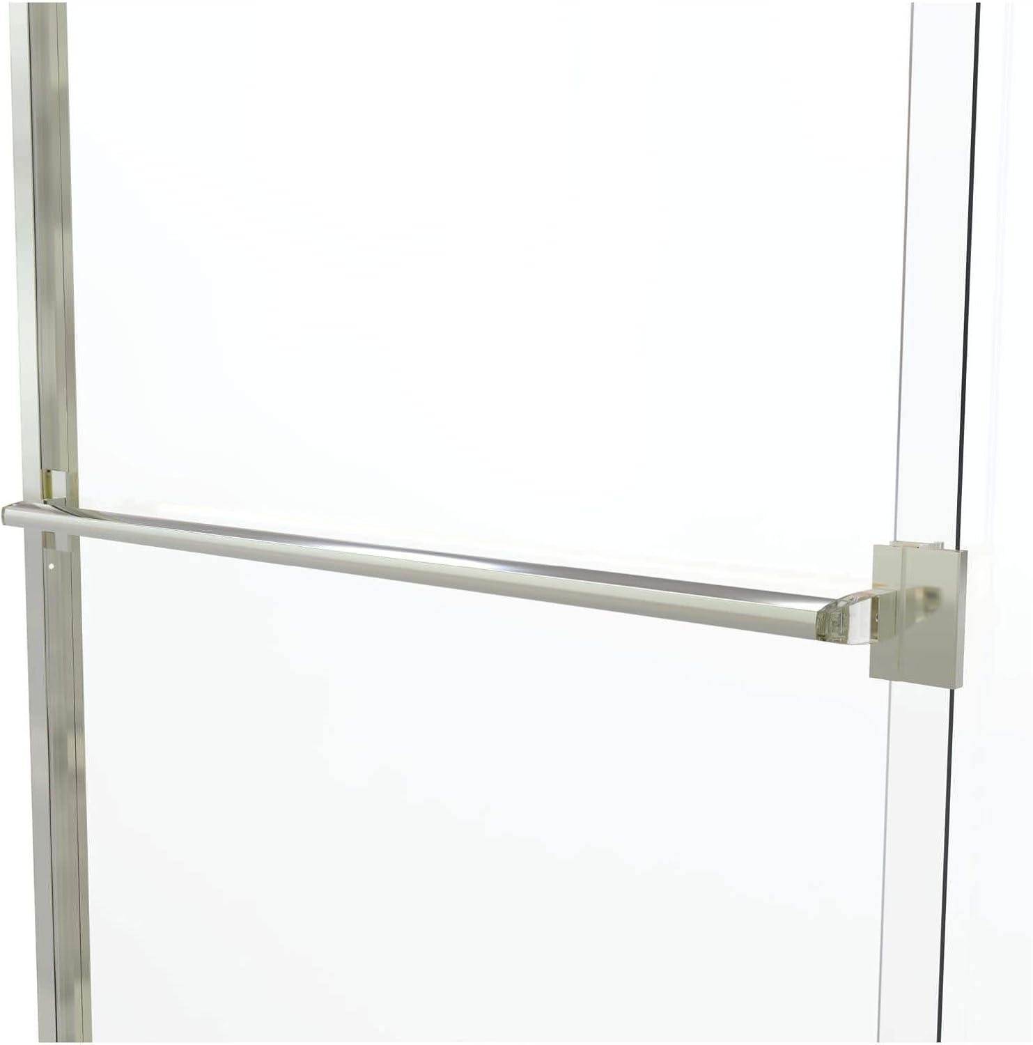 Basco Classic Sliding Shower Door, Fits 56-60 inch opening, AquaGlideXP Clear Glass, Silver Finish