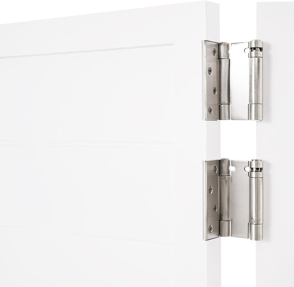Swinging Door Cafe Doors,Solid Wood Swing Door Interior Saloon Half Partition Doors with 3 Hinges for House Kitchen Shop Entrance Pub Porch(23.6x35.4in-White)