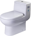 EAGO TB351 Dual Flush Eco-Friendly Ceramic Toilet, White, 1-Piece