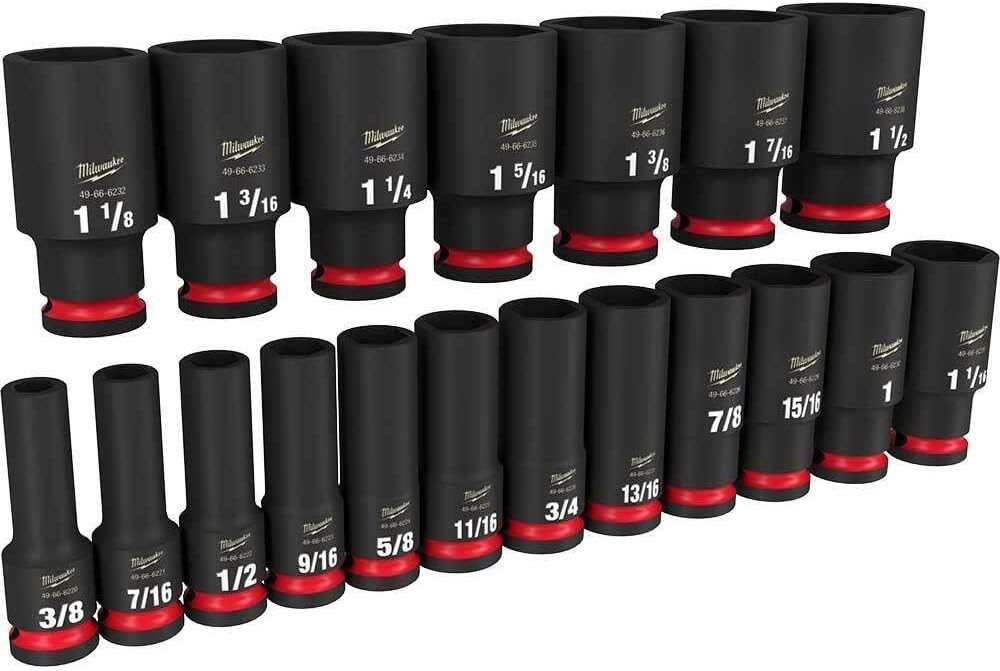 49-66-7012 For Milwaukee Shockwave 1/2' Impact Duty Sae Socket Set - 19 Pc, Dimensions: 16.3 in x 2.7 in x 10.5. Weight: 14.9 lbs