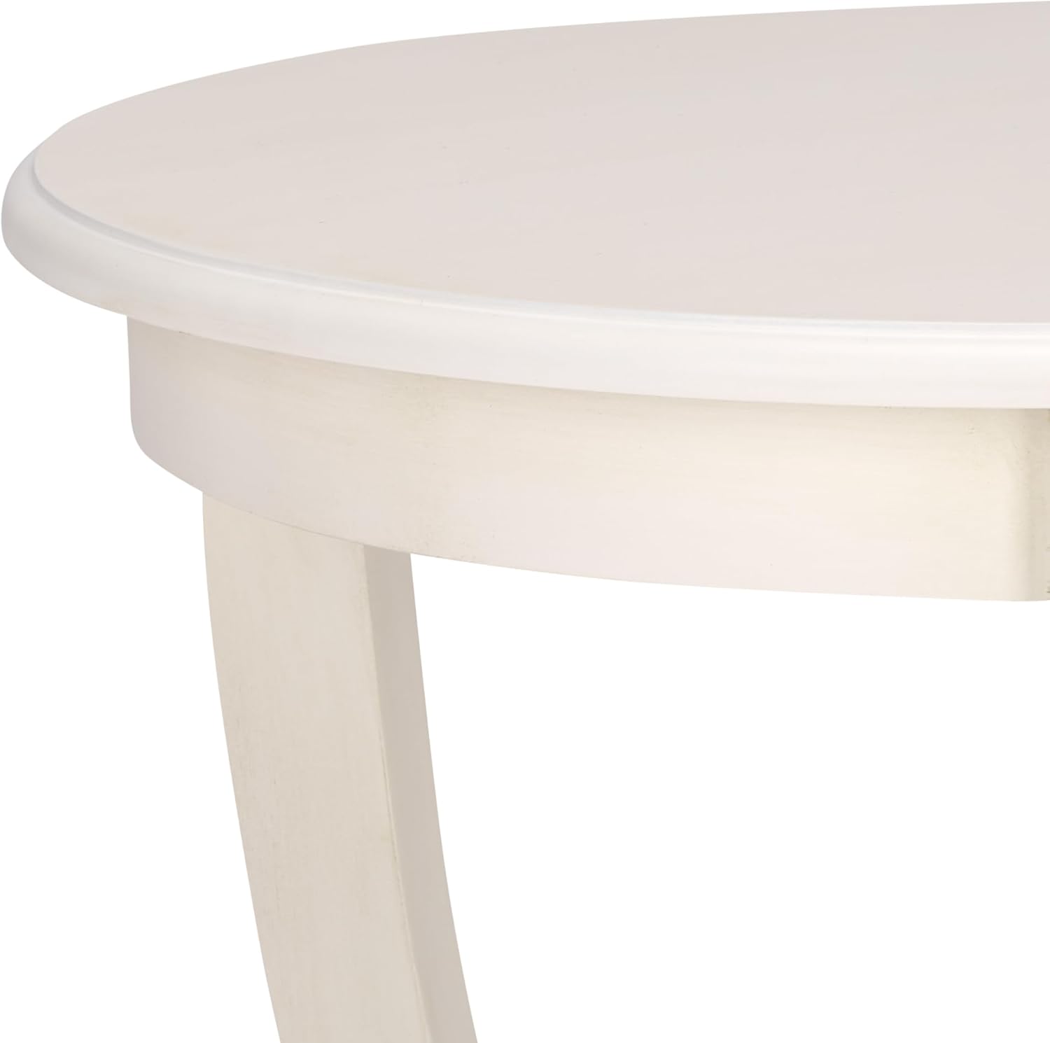 SAFAVIEH Furniture - Mary Pedestal Table - Ivory - Solid Wood - Farmhouse Pedestal Design - Ideal for Living Room, Entryway, Home Office, 18.1' W x 18.1' D x 26' H (AMH5711J)