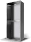 Stainless Steel Shower Nich, Insert Bathroom Storage Organizer Shelf, Recessed One Piece Multi-Level Niche for Living Room Bedroom,Gray,28x70x12.5cm
