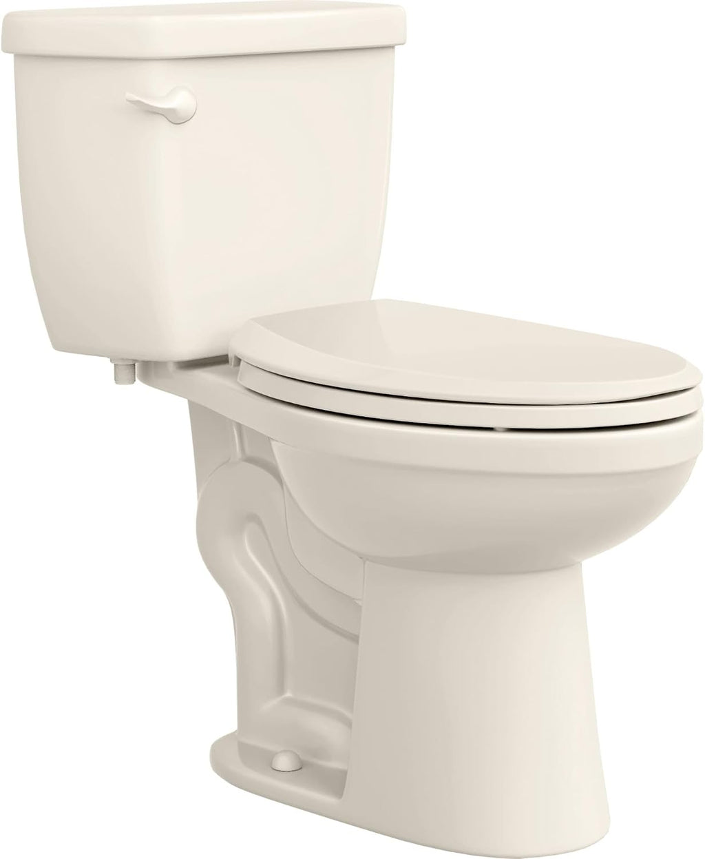 Jerritt 1.28 GPF Two Piece Elongated Chair Height Toilet with Left Hand Lever - Less Seat, ADA Compliant