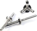 Aluminum Tri-Fold Recessed Crown Dome Head Pop Rivets with Sealing Washer #8-8 x 1/2' QTY 100