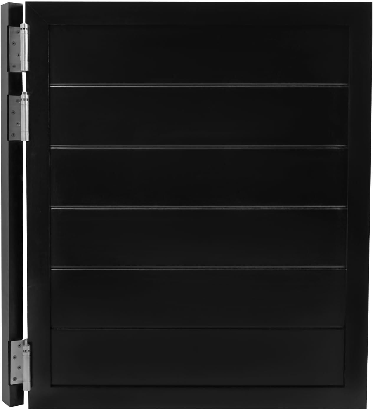 Swinging Doors Cafe Doors with 3 Hinges,Wood Swing Door Interior Saloon Half Partition Door for House Kitchen Shop Entrance Pub Porch(31.5x35.4in-Black)