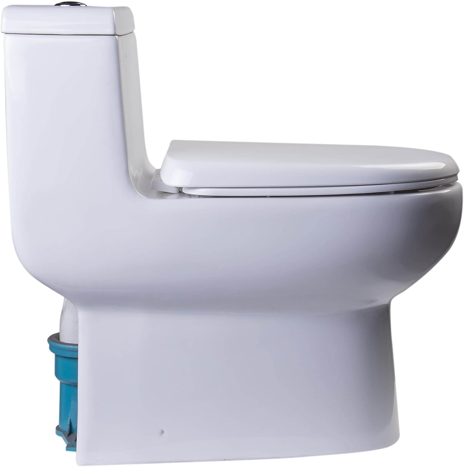 EAGO TB351 Dual Flush Eco-Friendly Ceramic Toilet, White, 1-Piece