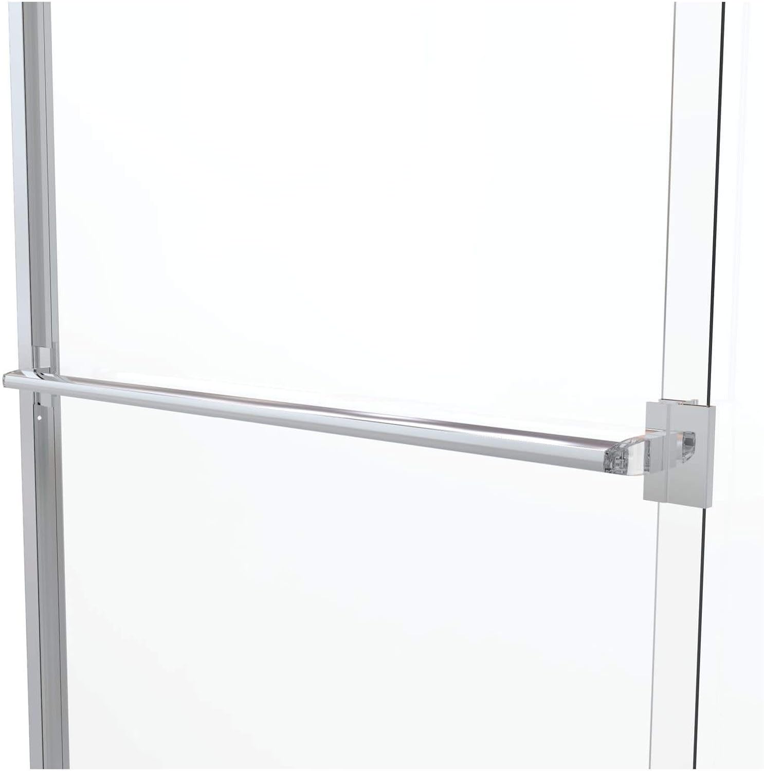 Basco Classic Sliding Shower Door, Fits 56-60 inch opening, AquaGlideXP Clear Glass, Silver Finish