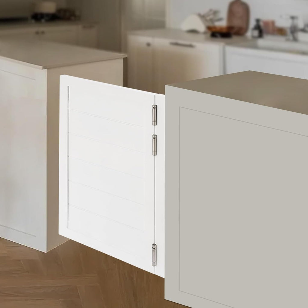 Swinging Doors Cafe Doors with 3 Hinges,Wood Swing Door Interior Saloon Half Partition Door for House Kitchen Shop Entrance Pub Porch(23.6x35.4in-White)