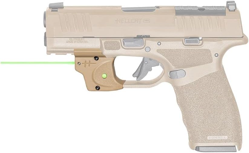 Viridian E Series Green Laser Sight, Custom Gun Fits, Railed or Non-Railed Pistols, Class 3R Green Laser Sight, 5mW Output