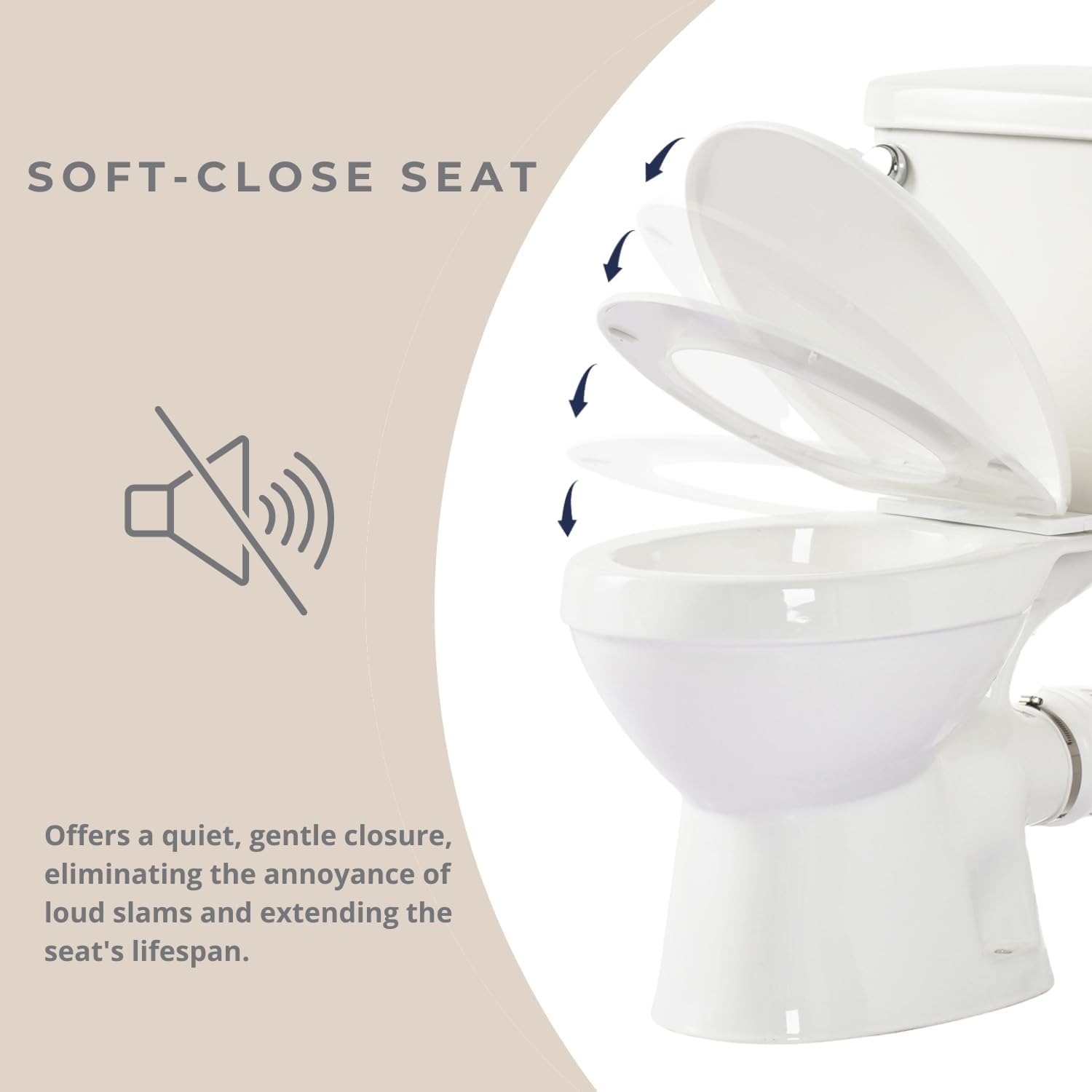 Rear Outlet Toilet with Tank: Powerful Flush & Space-Saving Design with Rear Discharge - Includes Extra Extension Pipe for Easy Installation