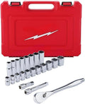 22 PC 48-22-9410 for Milwaukee 1/2' in Socket Wrench Set w/Carrying Case | Length 14 in Height 10.25 in Width 2.25 in Weight 9.9 lbs