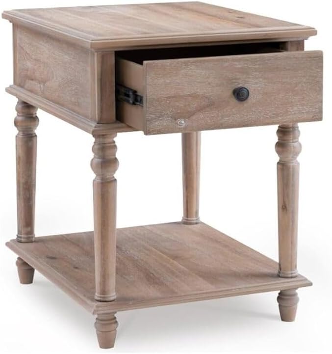Powell Mcghie Side Table with Natural Finish D1261A19N