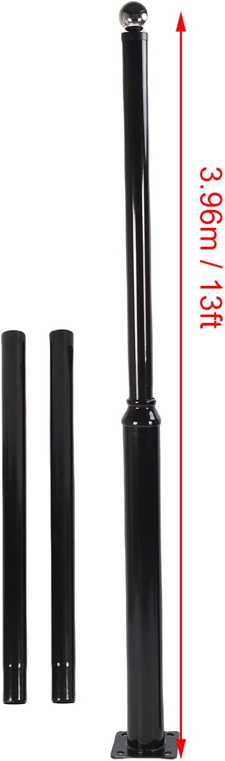 Street Light Pole 13ft Heavy Duty Outdoor Lighting Steel Pole for Basketball Courts Parking Lots Residential Areas Park