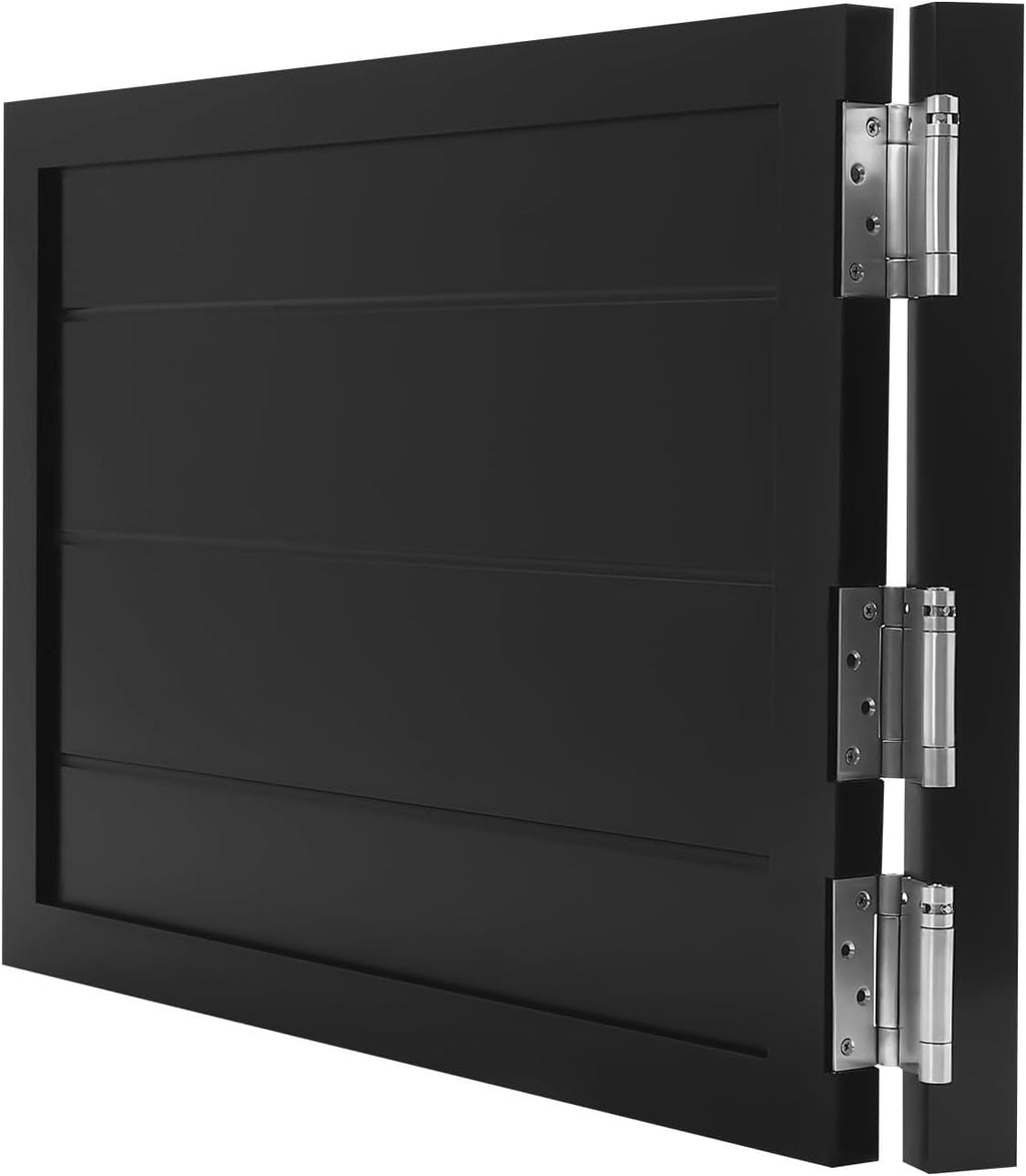 Swinging Doors Cafe Doors with 3 Hinges,Wood Swing Door Interior Saloon Half Partition Door for House Kitchen Shop Entrance Pub Porch(35.4 * 23.6in-Black)