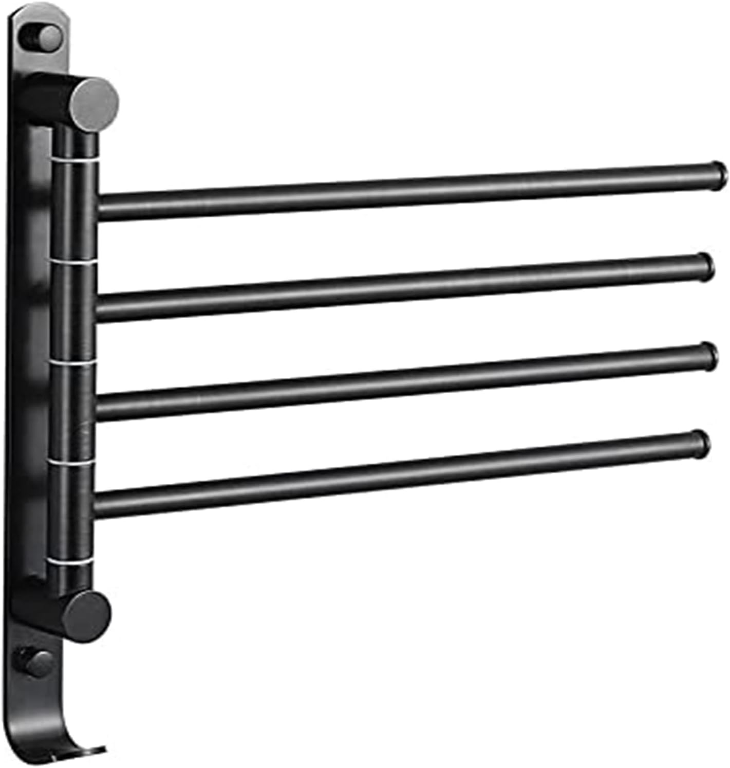 Towel Bar Towel Rail Towel Rack Towel Rail for Bathroom, Rotating Hand Towel Holder, Bath Rail Hanger Towel Holder, 4 Swivel Bars Wall Mounted Towel Holder Towel Bar Rail for Kitchen Bathroom/30Cm