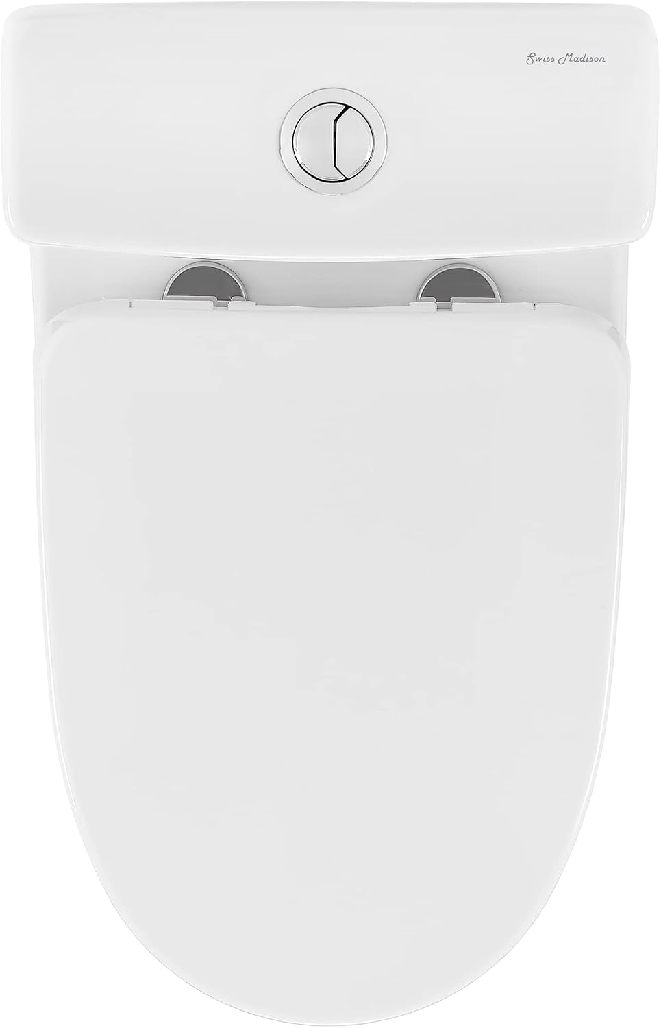 Sublime II One-Piece 12' Rough-in 1.1/1.6 GPF Dual Top Flush Round Compact Toilet in Glossy White