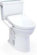TOTO® Drake® WASHLET®+ Two-Piece Elongated 1.28 GPF Universal Height TORNADO FLUSH® Toilet with S2 Bidet Seat, 10 Inch Rough-In, Cotton White - MW7763346CEFG.10#01