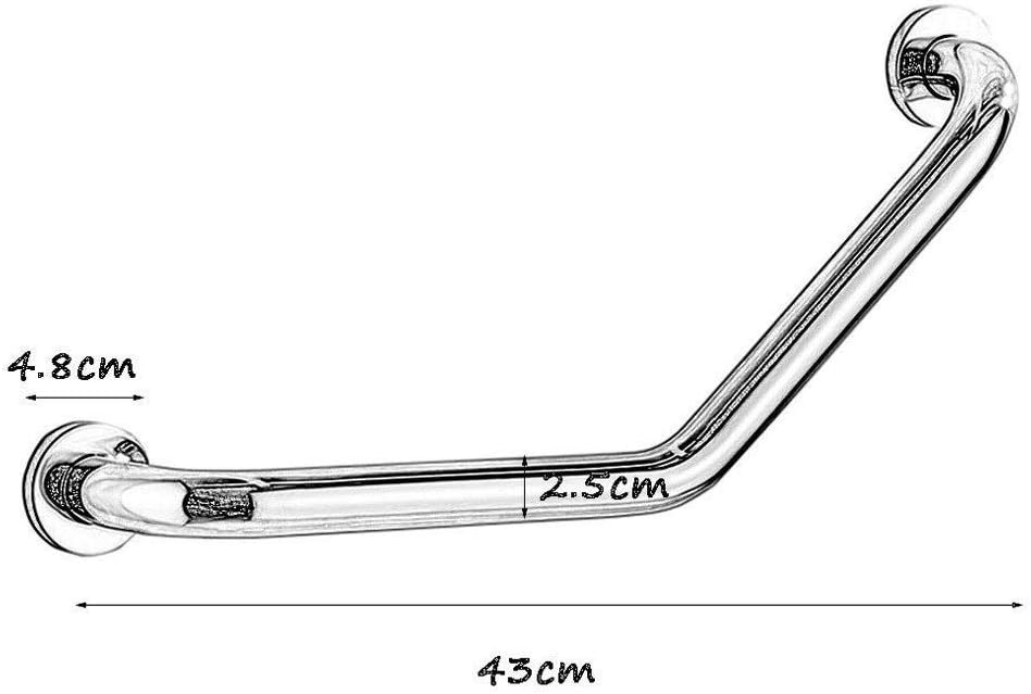 handrail Handrails Grab Bar Brass, Bathtub Handrail Bathroom Shower-Slip Polished Chrome Elderly Disabled Pregnant Women Handle Towel Rack/Silver