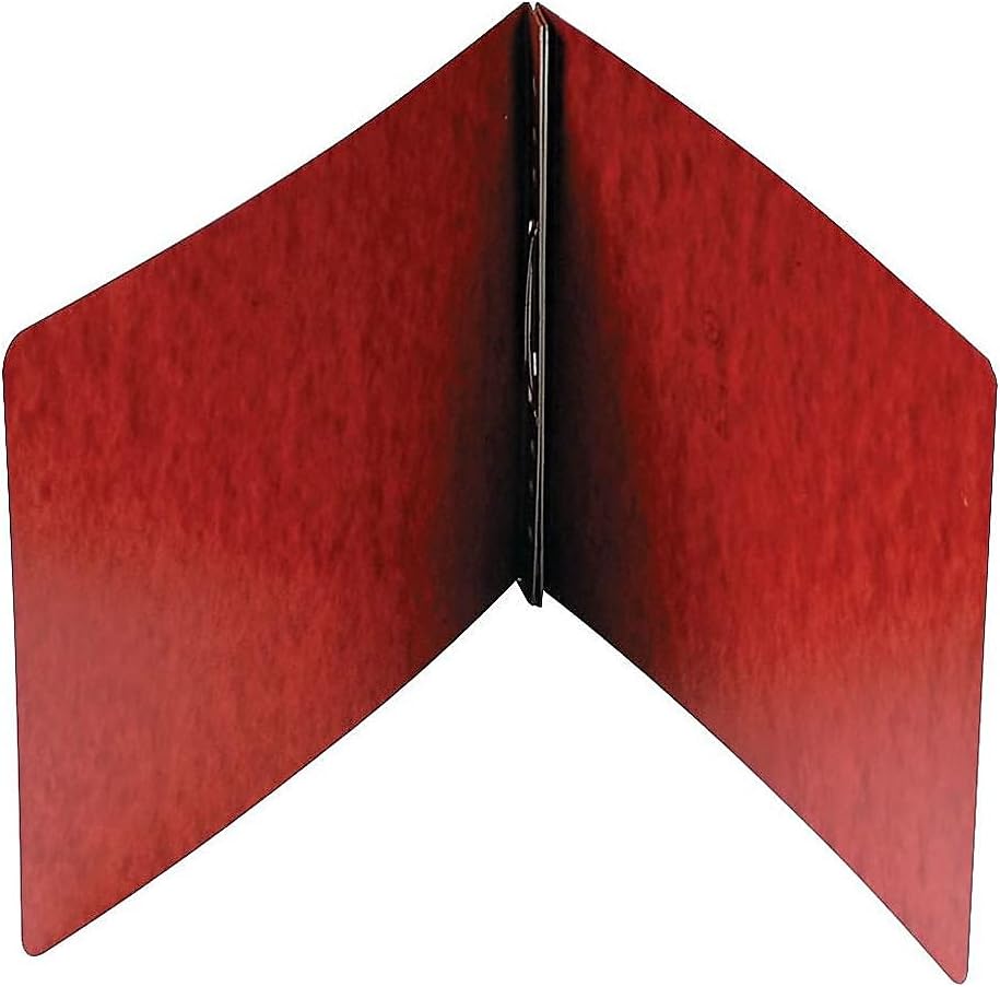 Smead PressGuard Report Cover, Metal Prong Top Fastener with Compressor, 2' Capacity, Letter Size, Red, 25 per Box (81724)