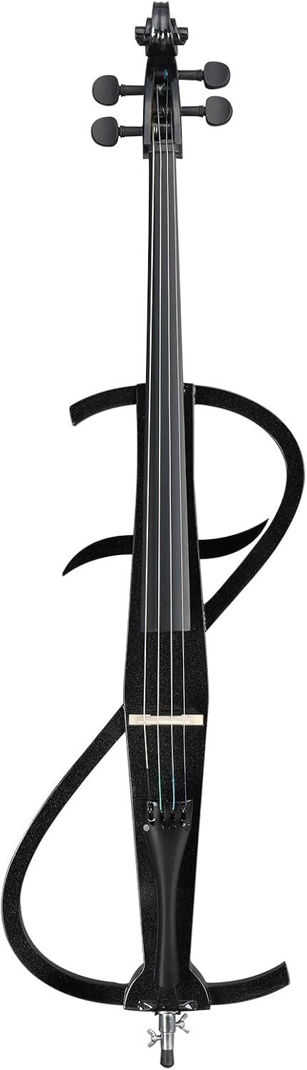Professional Solid Wood Electric Cellos,4/4 Full Size Electric Style Cello,Student Cello Set,with Case Bow Rosin Earphone Connecting Line,Cellos Musical Instrument for Adults & Beginners (Black)