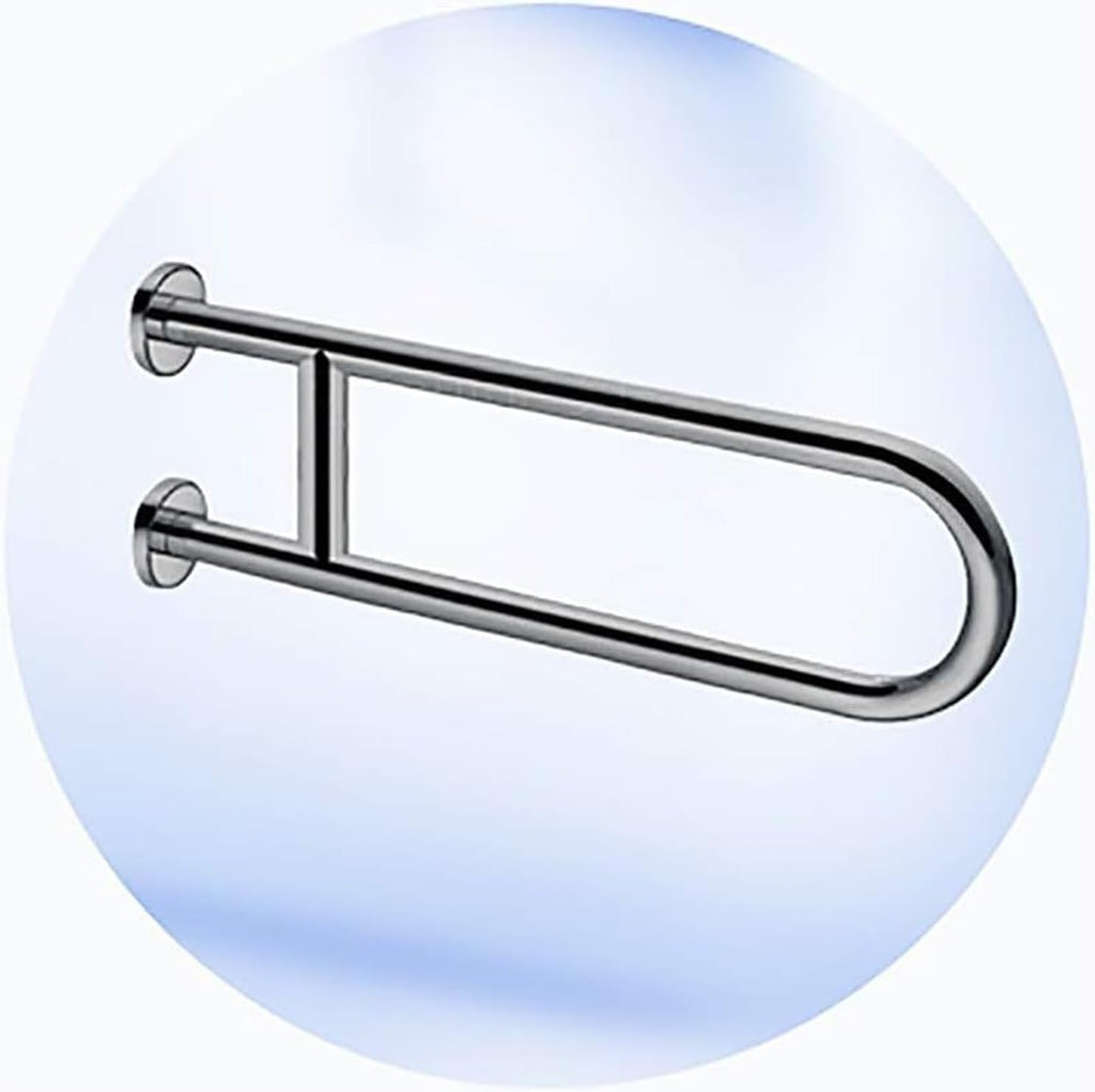 Toilet Frame Bathroom Toilet Grab Handles U-Shaped Grab Bars for Toilet and Bathrooms Brushed Nickel, Polished Chrome Support Handrail for Showers, an