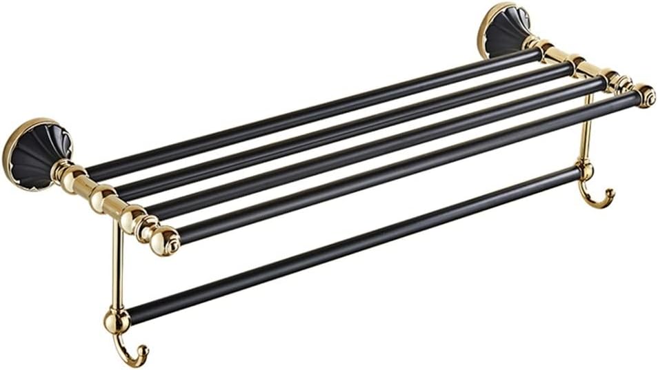 LSLYTQ Gold and Black Bathroom Accessories, Towel Bar,Towel Holder, Towel Rack, Bathroom Hardware