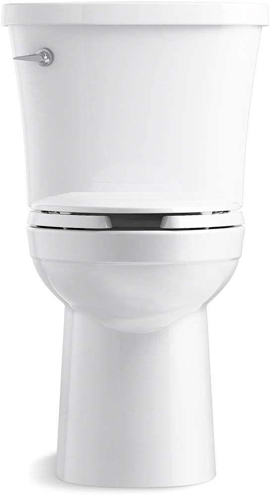 KOHLER Kingston™ Comfort Height® Two-Piece Elongated 1.28 Gpf Toilet with Left-Hand Trip Lever